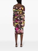 Vestido midi de seda estampado de Dolce & Gabbana