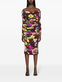 Vestido midi de seda estampado de Dolce & Gabbana