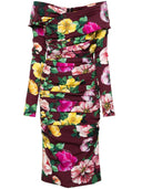 Vestido midi de seda estampado de Dolce & Gabbana