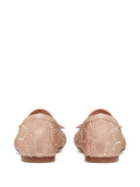 Valentino Garavani Toile Iconographe Ballet Flat With Crystals
