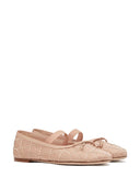 Valentino Garavani Toile Iconographe Ballet Flat With Crystals