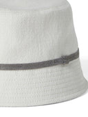 Brunello Cucinelli Linen And Cotton Bucket Hat With Shiny Details