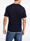 Brunello Cucinelli Faux Layering Silk And Cotton T Shirt