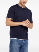 Brunello Cucinelli Faux Layering Silk And Cotton T Shirt