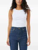 Ganni Ribbed Organic Cotton Top