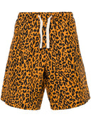 Palm Angels Linen And Cotton Blend Shorts