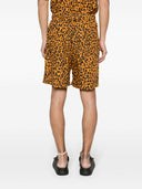 Palm Angels Linen And Cotton Blend Shorts