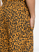 Palm Angels Linen And Cotton Blend Shorts