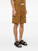Palm Angels Linen And Cotton Blend Shorts