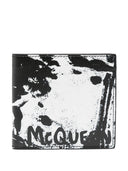 Billetera de cuero logo de Alexander Mc Queen