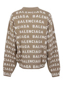 Balenciaga Allover Logo Crewneck -Pullover