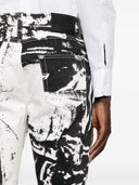Alexander Mc Queen Printed Denim Jeans