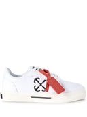 Off White Low Vulcanized Canvas Sneakers