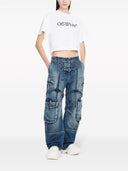 Off White Cargo Denim Jeans