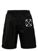 Off White Logo Swim Shorts