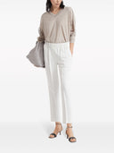 Brunello Cucinelli Cashmere And Silk Blend V Necked Sweater