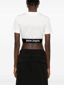 Palm Angels Logo Cotton beskåret T -shirt