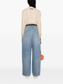Palm Angels Wide Leg Denim Jeans