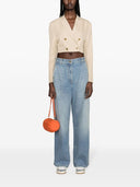 Palm Angels Wide Leg Denim Jeans