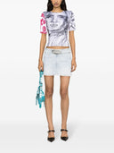 Mini falda de mezclilla del logotipo diesel