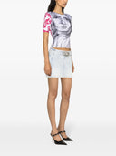 Mini falda de mezclilla del logotipo diesel