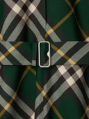 Burberry Check Motif Wool Midi Dress