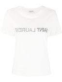 T-shirt en coton de logo Saint Laurent