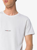 Saint Laurent Logo Cotton T Shirt