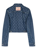 Marine Serre denim bijgesneden jas