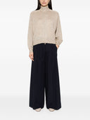 Brunello Cucinelli Wide Leg Cotton Trousers