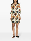 Alberto Biani Printed Silk Shirt Dress