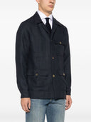 Finamore 1925 Napoli Silk and Line Blend Overshirt