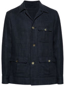 Finamore 1925 Napoli Silk and Line Blend Overshirt