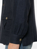 Finamore 1925 Napoli Silk and Line Blend Overshirt