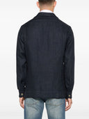 Finamore 1925 Napoli Silk and Line Blend Overshirt