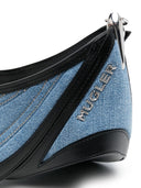 Mugler Pre Spiral Curve 01 Denim Shoulder Bag