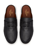 Valentino Garavani V Logo Signature Leather Slippers