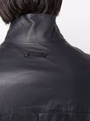 Chaqueta de blusón de cuero Emporio Armani