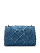 Tory Burch Fleming Small Denim Shoulder Bag