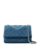 Tory Burch Fleming Small Denim Shoulder Bag