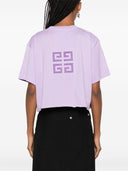Givenchy logotipo camiseta recortada de algodón