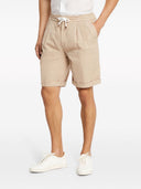 Brunello Cucinelli linned og bomuldsblanding Bermuda