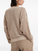 Brunello Cucinelli Open Knit Cotton Cardigan