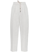 Brunello Cucinelli Leinen und Baumwollmischungen Slouchy Hosen