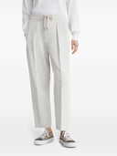 Brunello Cucinelli Leinen und Baumwollmischungen Slouchy Hosen