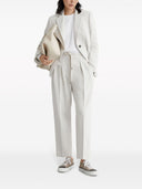 Brunello Cucinelli Leinen und Baumwollmischungen Slouchy Hosen