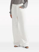 Brunello Cucinelli Wide Leg Denim Jeans