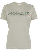 Moncler logo bomull t -skjorte