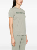 Moncler logo bomull t -skjorte