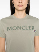 Moncler logo bomull t -skjorte